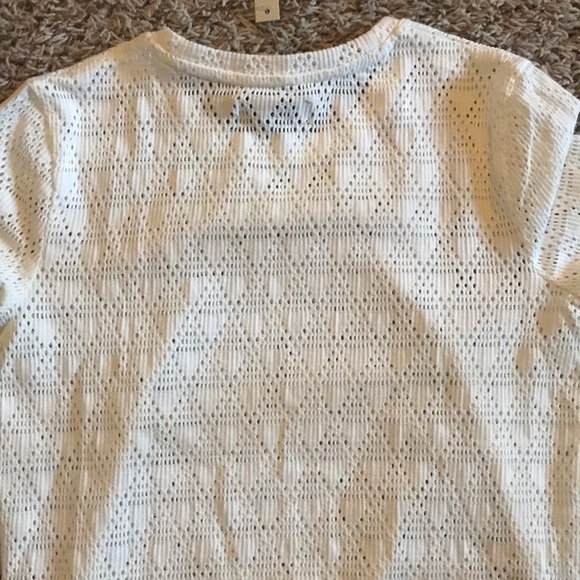 Madewell Modern Tie-Front Tee Geo-Eyelet NWT XS - Picture 8 of 8